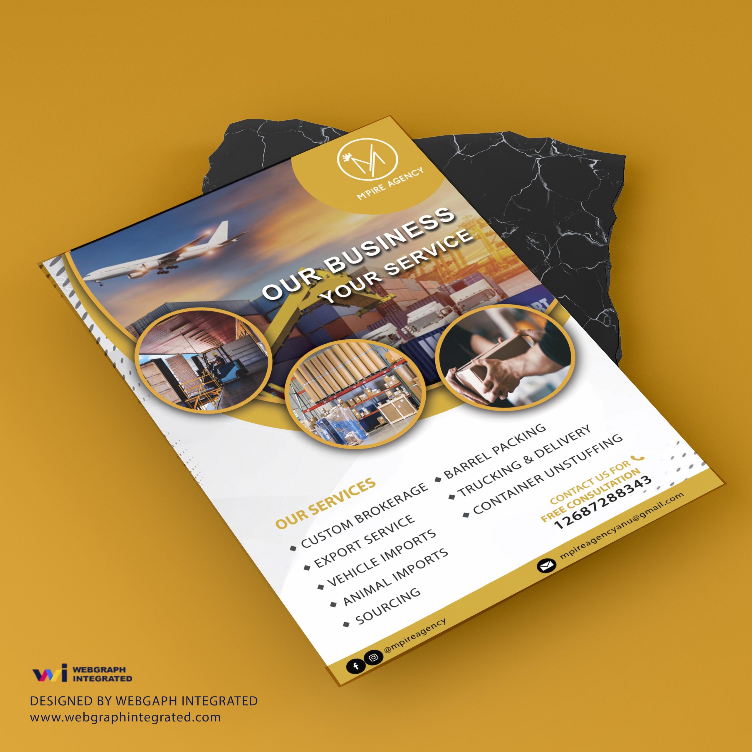 Shipping Agency Design Flyer in Antigua