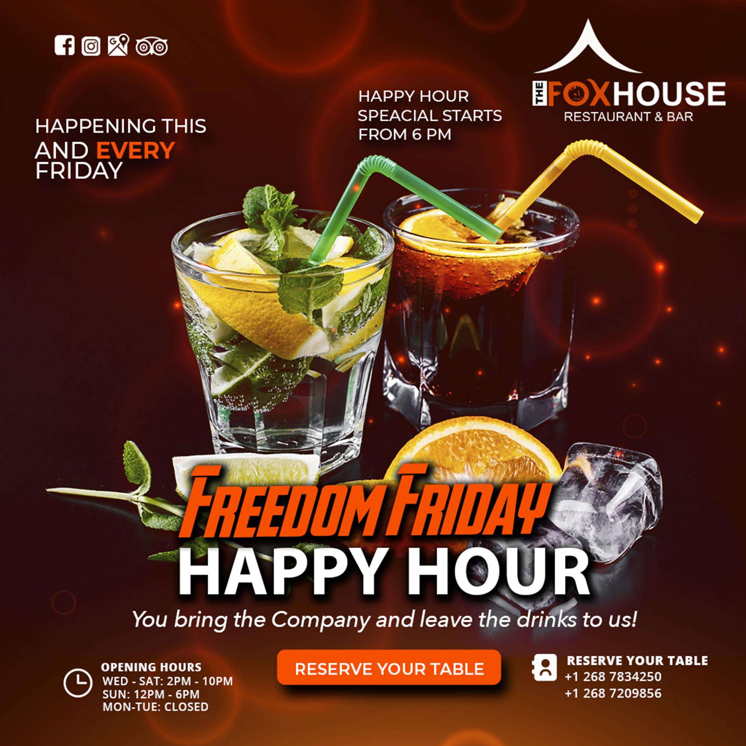 the-fox-house- restaurant and bar-flyer designed by webgraph integrated